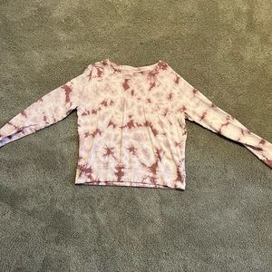 pink tie-die long sleeve shirt